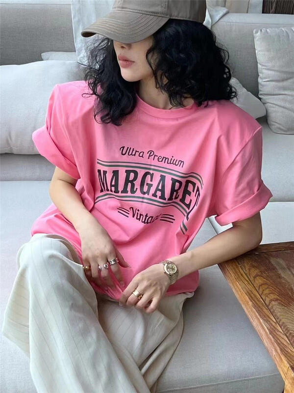 [Yan Zhen] casual English alphabet printed short sleeve T-shirt 98402# PCZ