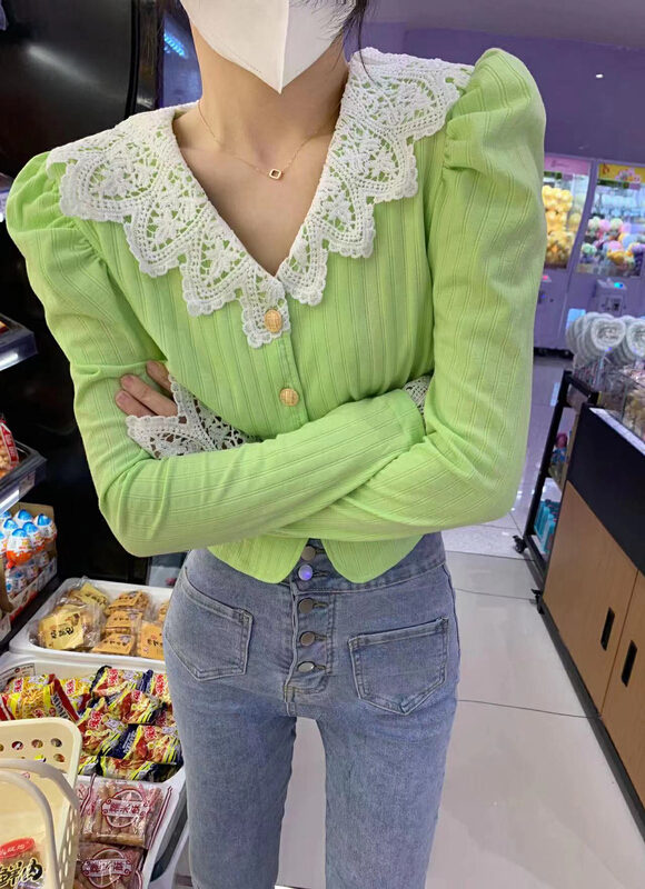 New year in early spring! [FF. Studio] Korean sweet and versatile knitted cardigan 2269# ozq