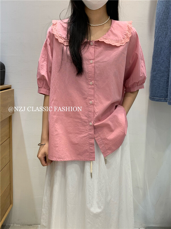 [NZJ] single breasted fashion versatile shirt 820116# L