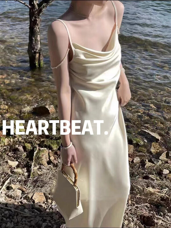 New in early summer! [hearteat] French pile neck sling dress (shoulder strap can not be removed) 2080# L