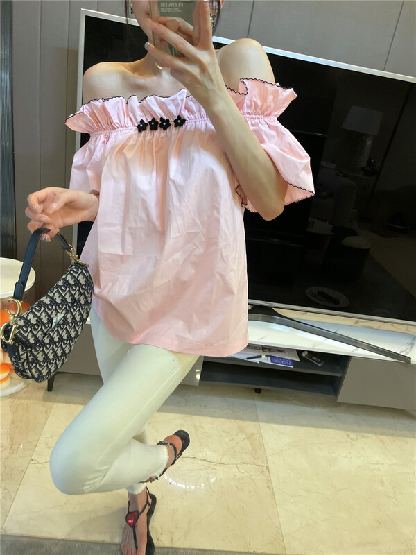 [angelyue] gentle French aging shirt wly6359# LSL