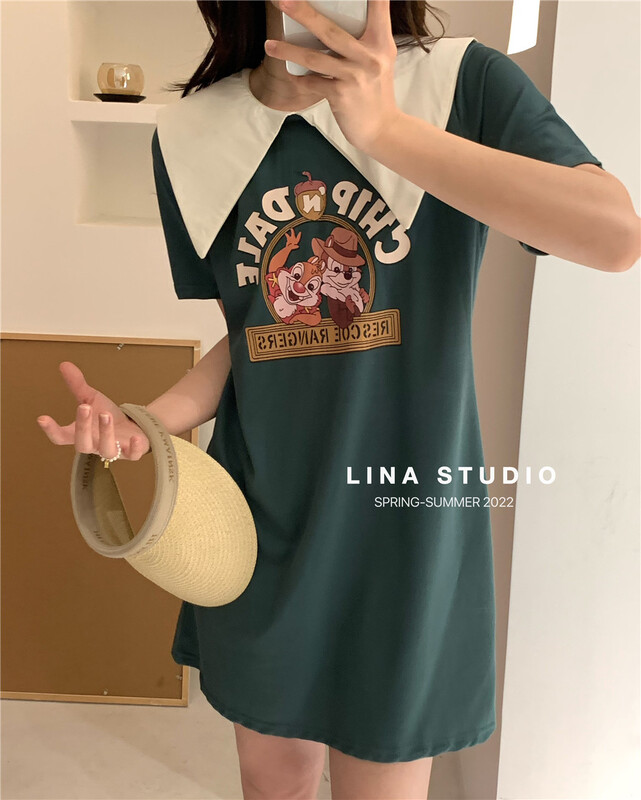 [Lina] lady color matching temperament dress 8922# zxx