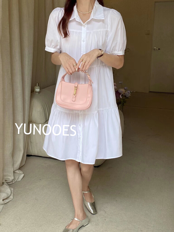 [yunooes] Korean casual shirt dress 8078# LSL