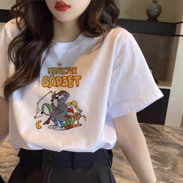 [ziyijia] round neck print versatile short sleeve T-shirt 0162# WTT