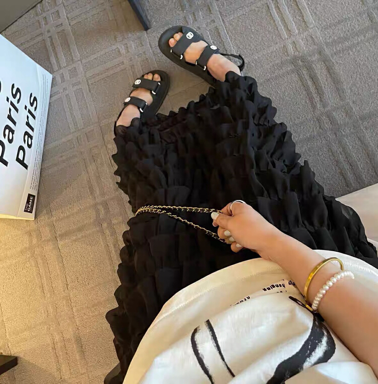 [wgwe] mesh Chiffon layered cake skirt 1407# PCZ