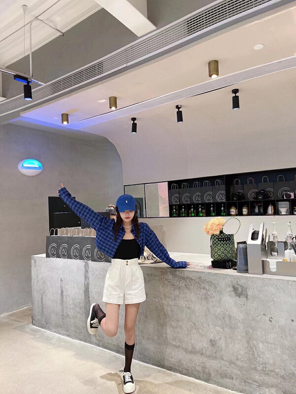 [ruru-clutching 2 store] elastic waist hem versatile casual shorts 268# lwy