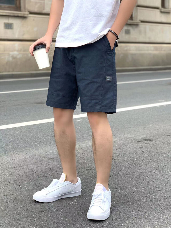 New in early summer! [standing for a long time hot] Korean pure color lace up casual shorts 8553# ZZL