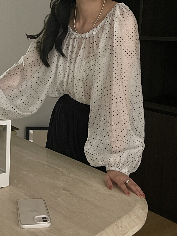 [on line] one shoulder elastic wave point loose long sleeve sunscreen shirt 7110# lwy