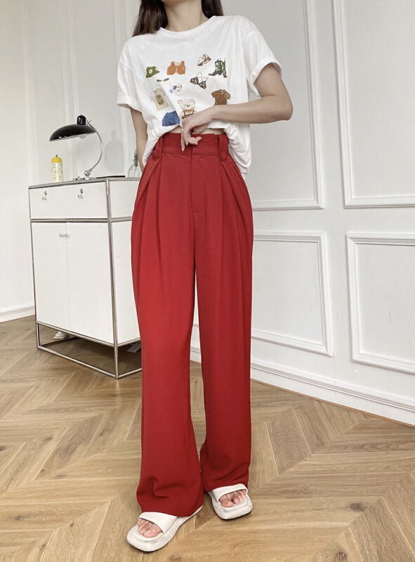 New year in early spring! Four colors! [the fan] Korean high waist loose trousers x10034# zxx