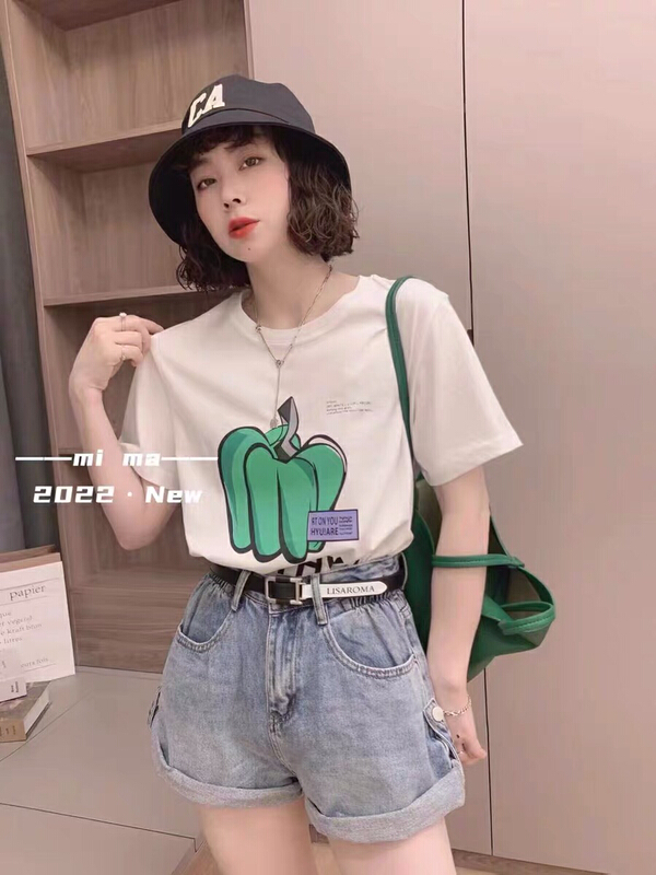 New in early summer! [Ziyi family] versatile fashion personalized pattern short sleeve T-shirt 1167# WTT