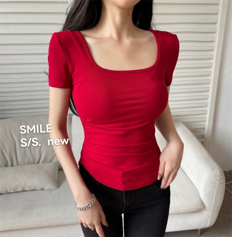 [smile] slim fit and versatile short sleeve T-shirt 2269# L