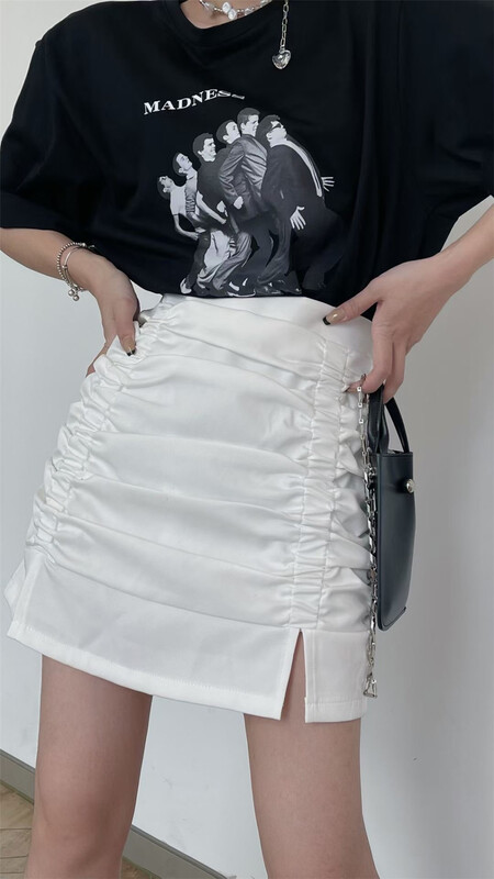 [Sasa] pleated slim slit skirt 282# PCZ