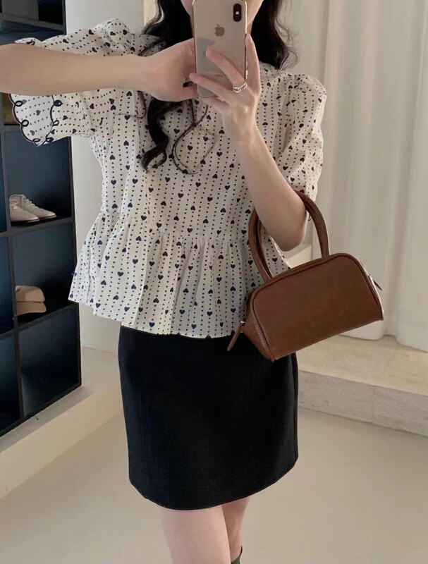 [RS] Japanese versatile love pattern blouse rs1813# XYY