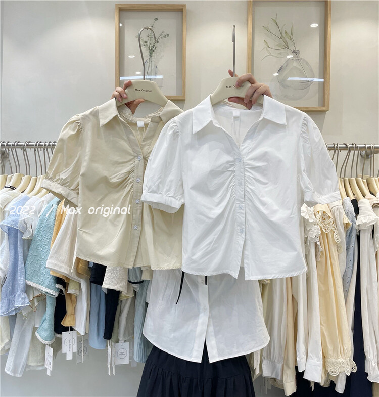 [Max original] Korean version simple and versatile shirt 97989# HBx