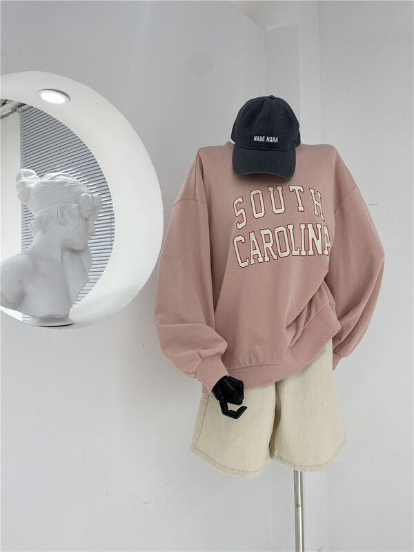 goods in stock! Cxdhh / new in early spring! [strict selection - planting grass and trees] Korean alphabet printed versatile sweater xc3-9h2112300369# cqw