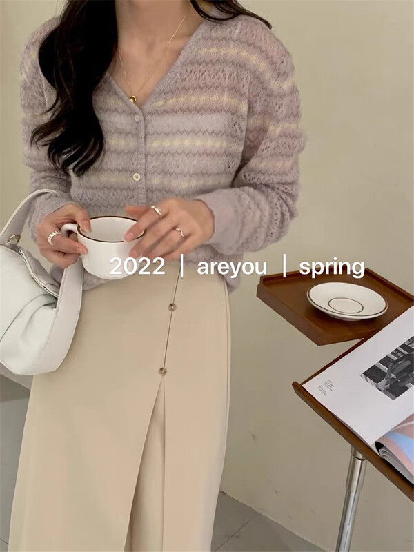 New year in early spring! [are you] V-neck single breasted fashion knitted cardigan ys2-803# ll