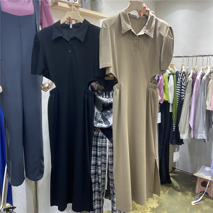 [leaf] hollow out lady dress ys1-8862# L
