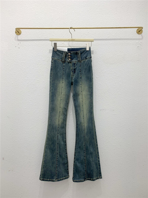 [u.she] Korean slim flare jeans 39271# cqw