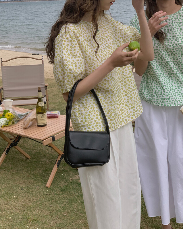 [simnice] Korean floral bubble sleeve shirt c2207# cqw