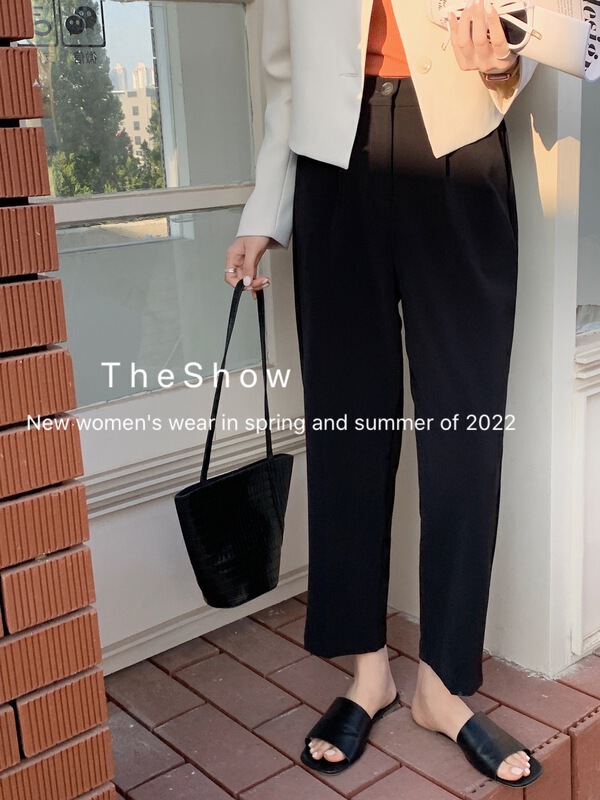 Original price 84.60! New year in early spring! [the show] simple and versatile casual and comfortable trousers 60206# CLS