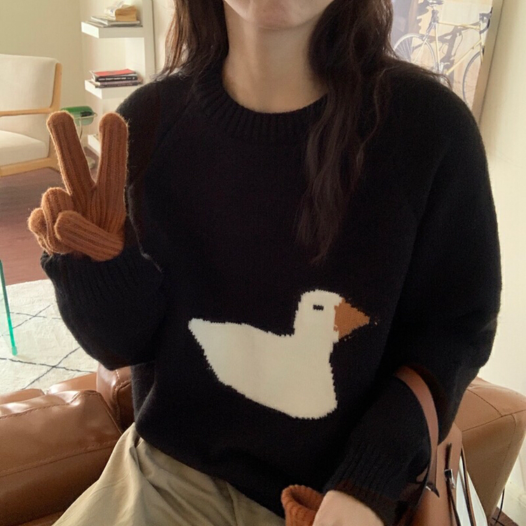 New year in early spring! [baerman] Korean duck loose warm sweater 9541# HBx