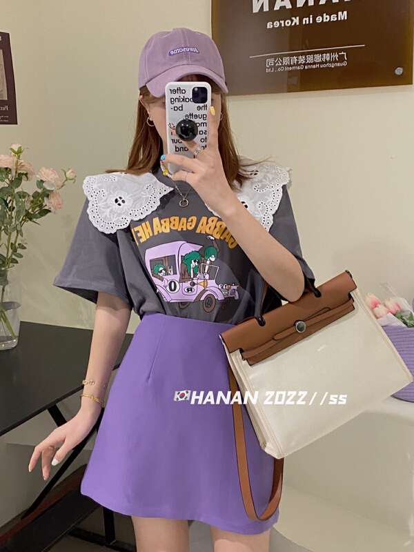 New year in early spring! [Hanan] Korean versatile loose short sleeve T-shirt (without matching) 6810# LSL