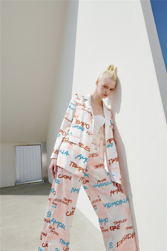 New in early summer! [kunswear] high quality printed long sleeve suit 86613# XYJ