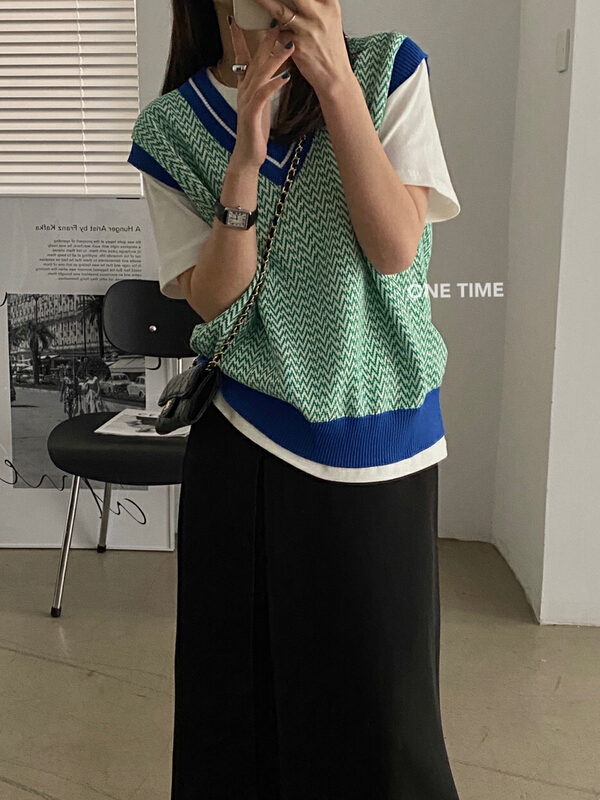 [one time] simple solid color versatile short sleeve T-shirt 28978# CLS