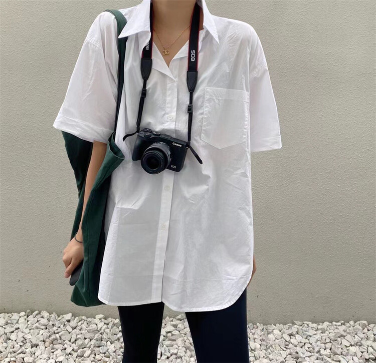 New in early summer! [one seven] simple and versatile loose short sleeve shirt c1615# LSL
