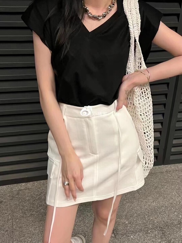 [Yan Zhen] slim Korean versatile skirt (with belt) 88776# PCZ