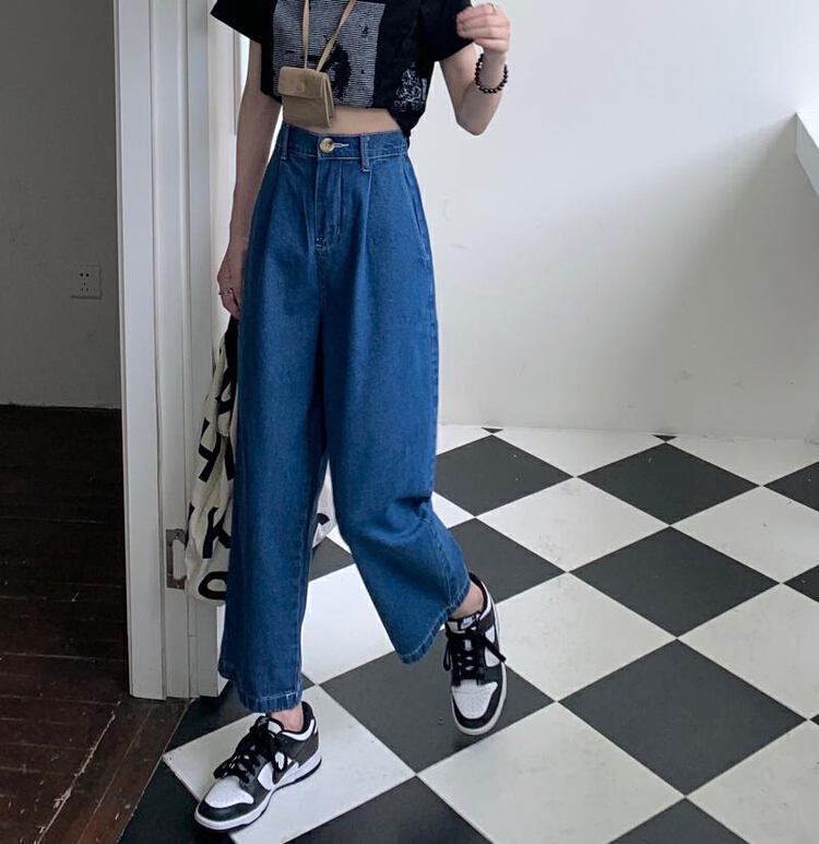 [AI x2 denim] elastic and thin, slim and versatile jeans (with belt) 3703# hjy
