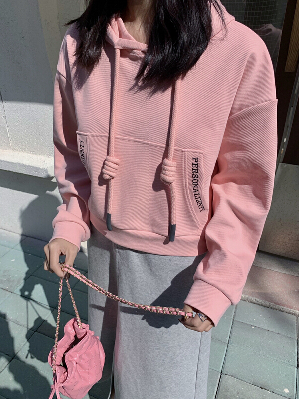 New year in early spring! [qixuan'er] fashionable Korean style pocket with small letters on both sides and simple details 7365# LSW