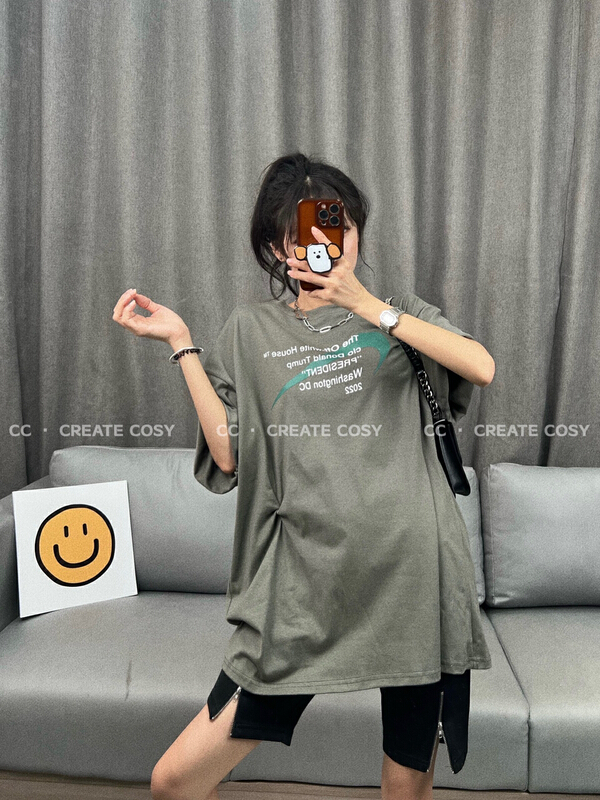 [CC] barb letter binding special short sleeve T-shirt 8218# XYY