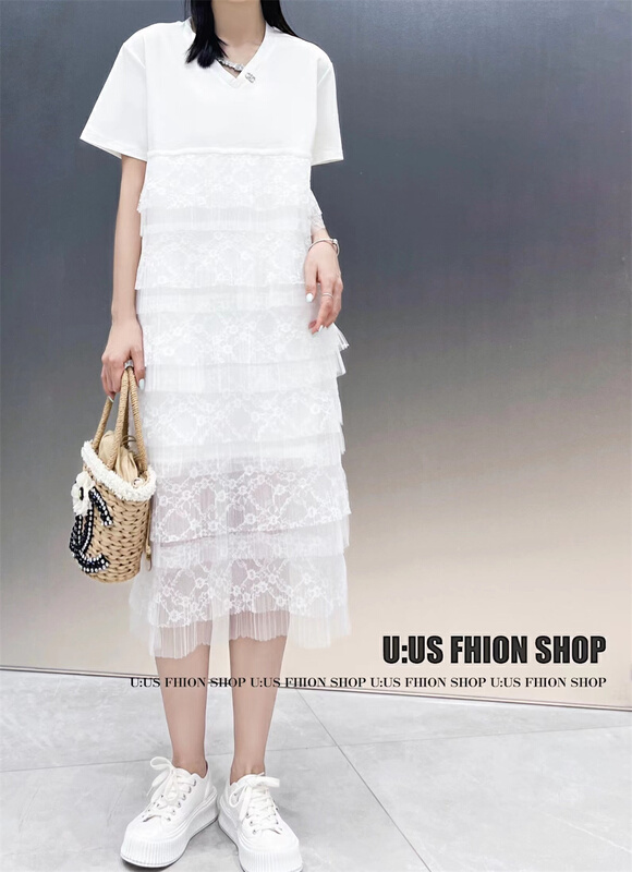 [UUS] Korean versatile wide Panasonic dress 222201# zyh