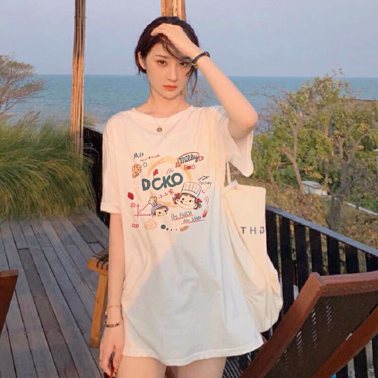 [Ziyi family] a popular graffiti style. Loose short sleeve T-shirt 1163# WTT