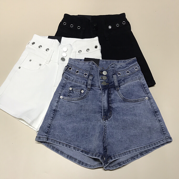 New in early summer! [good] high waist design versatile denim shorts 7509# JJ