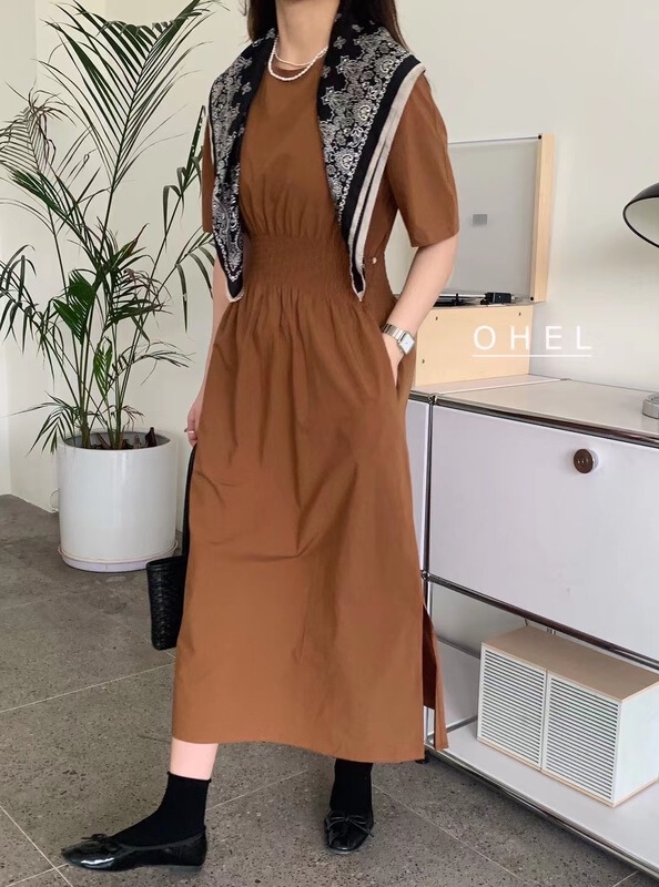 New in early summer! [Ohel] Japanese style waist slim casual dress (dress only) 22036# CLS