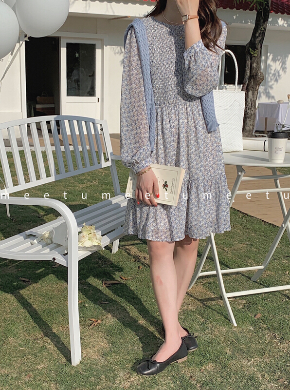 New year in early spring! [meetu] ins Korean floral dress 2060# ZSY