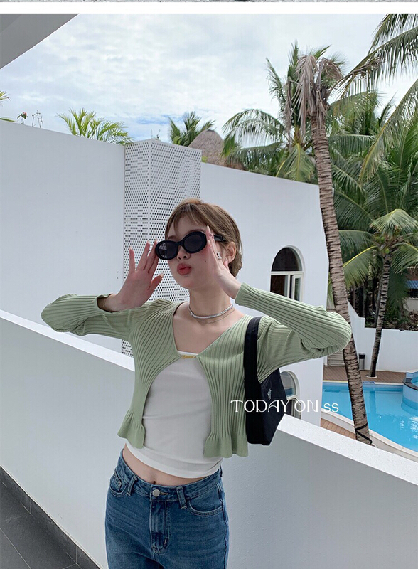 New in early summer! [x · h studio] Korean style design, slim fit and figure, knitted cardigan 3071# ozq