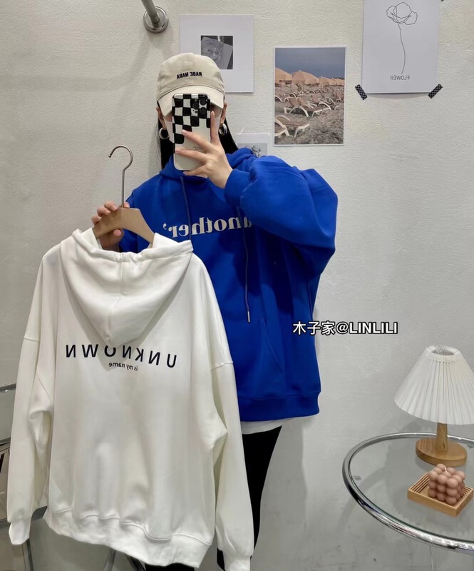 New year in early spring! [Muzi family] original versatile letter hooded sweater 67842# XYY