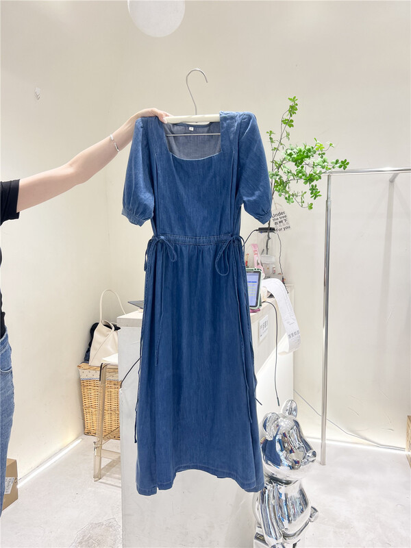 Live 59! [cuvvi] square neckline waist slim dress 11909# LSL