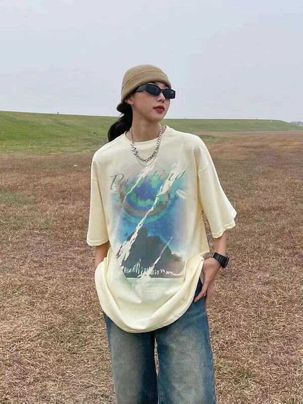 [vincede] simple and foreign style, versatile short sleeve T-shirt xd330# CSX