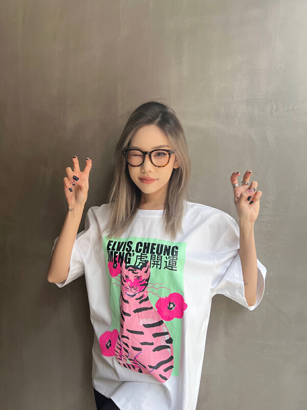 [Nancy] couple's tiger Kaiyun printed loose short sleeve T-shirt ys1-007# WPL