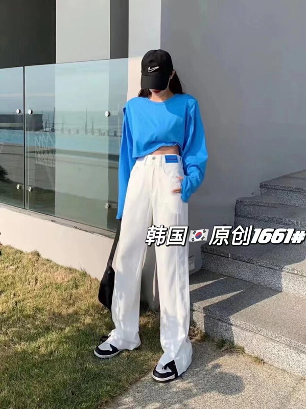 New year in early spring! [thgz fairy tale princess] Korean wide leg jeans 1661# JJ