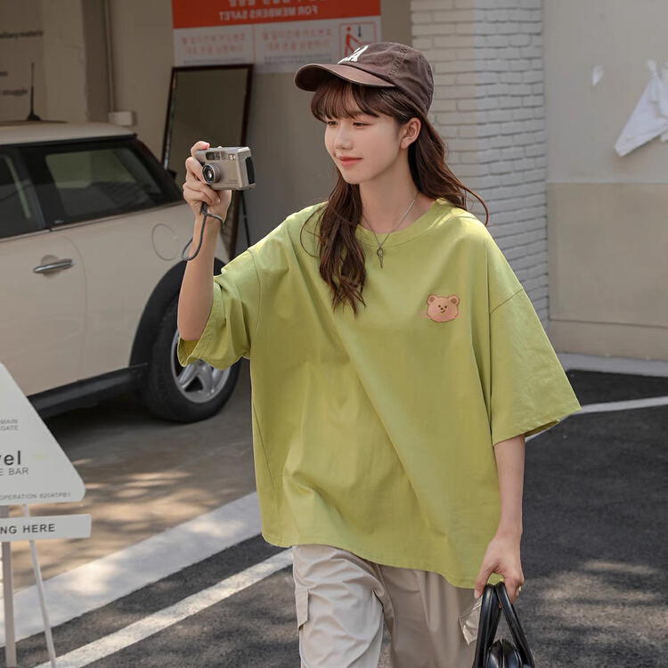 [TA +] Korean pattern versatile short sleeve T-shirt 8162# XYY