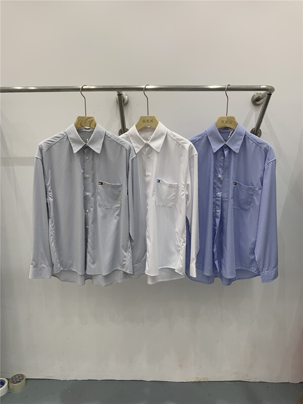 New year in early spring! [RKK] loose stripe versatile shirt 2203# ZZL