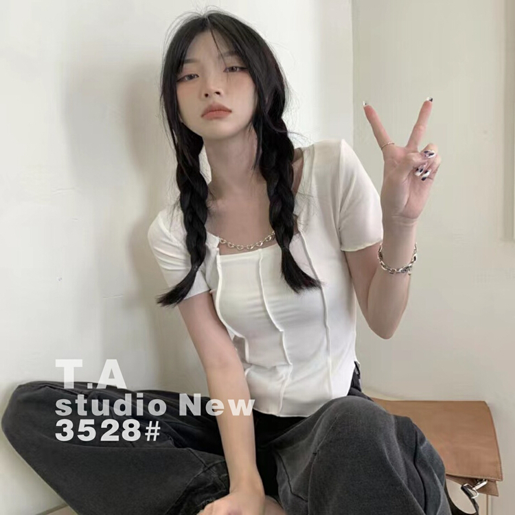 [TA +] thread versatile fashion slim shirt 35228# XYY