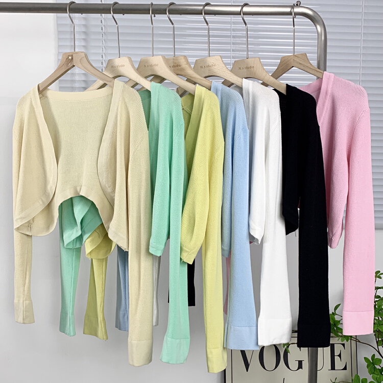 [N.S] fashion temperament short irregular knitted cardigan 8111# jhy