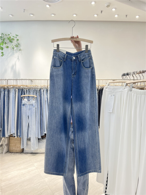 New in early summer! [iris iriisy] gradient wide leg loose skinny jeans 6527# LSL