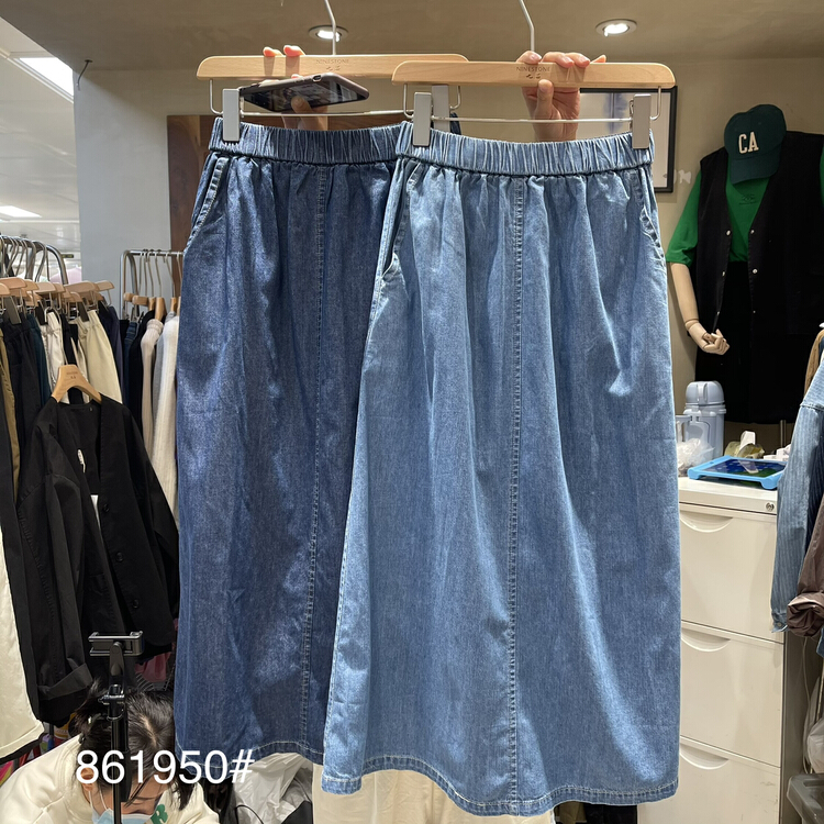 New in early summer! [fabric] Korean simple and versatile skirt 861950# L